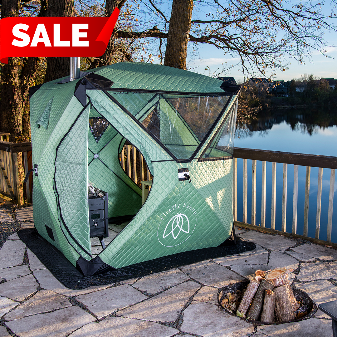 FireFly portable, packable sauna tent.